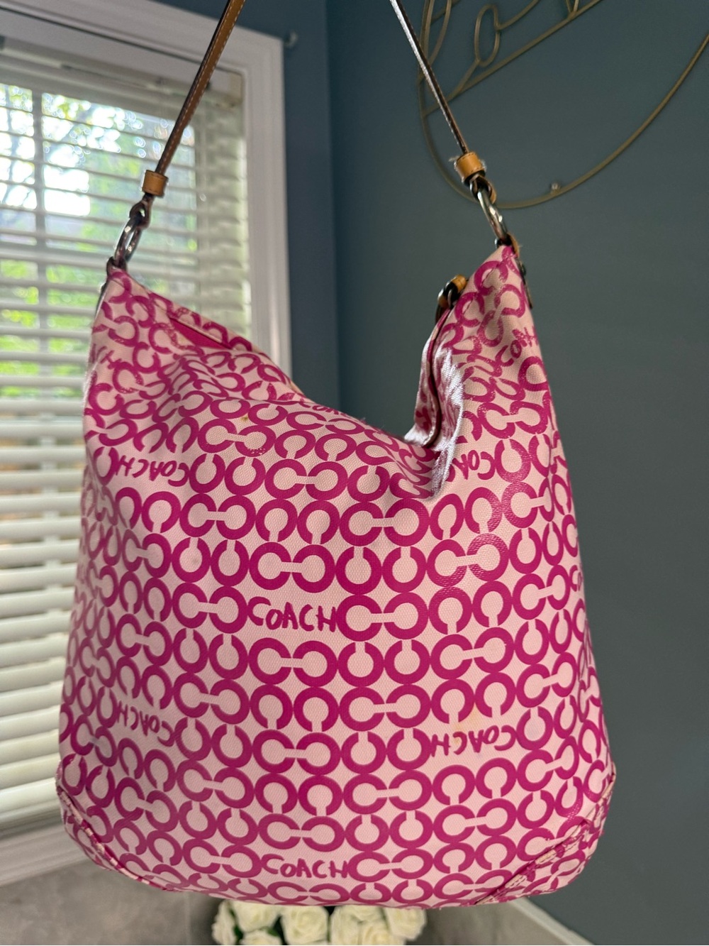 COACH Pink Op Art Signature Coated Canvas Set - Picture 3 of 15